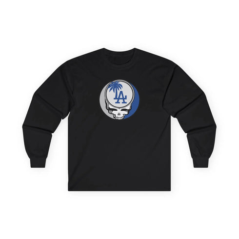 Grateful Dead - Los Angeles Dodgers Classic Stealie Long Sleeve Tee - MLB - StealieShop